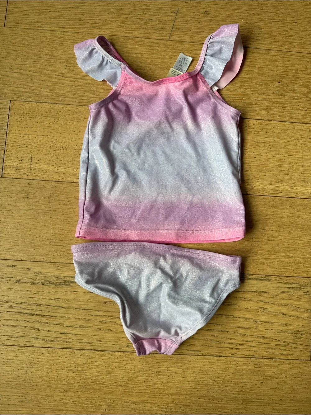 OshKosh B'gosh Pink to Lavender Ombre Sparkle Tankini Top